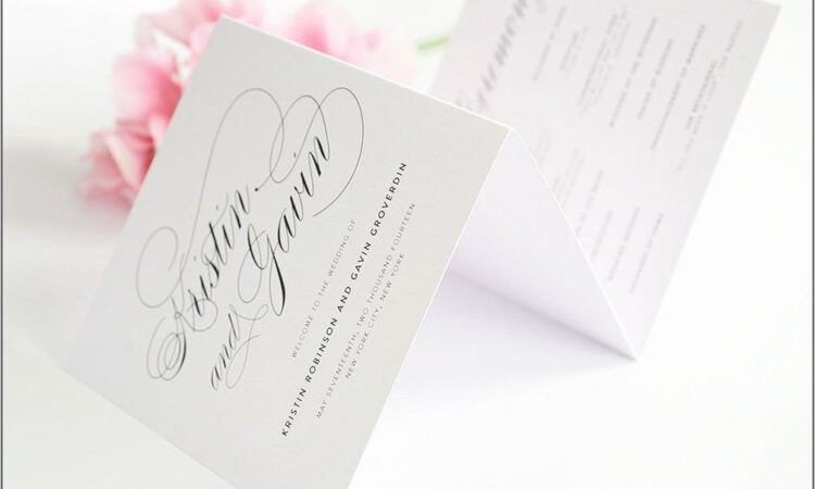 Tri Fold Wedding Program Template Free