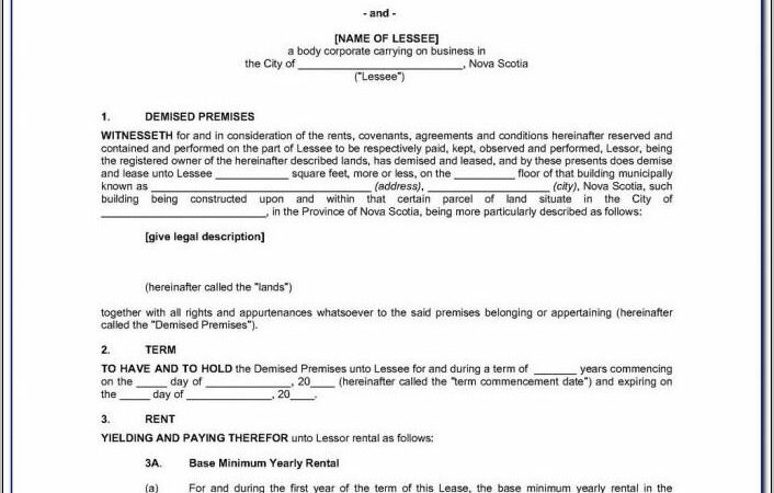 Triple Net Lease Form Pdf