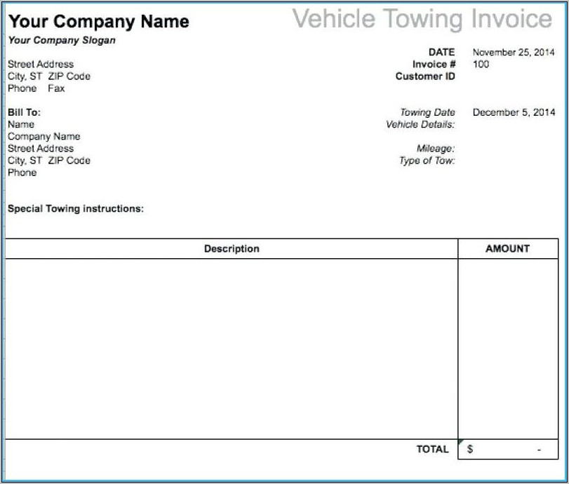 Trucking Invoice Template Free