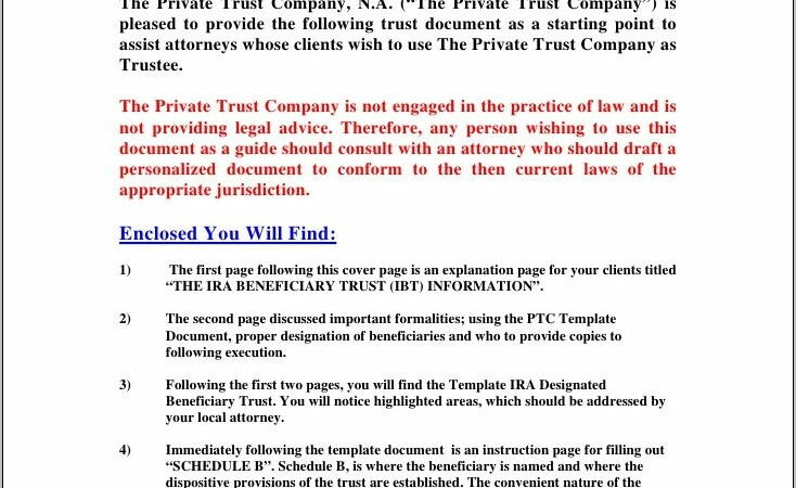 Trust Distribution Statement Template