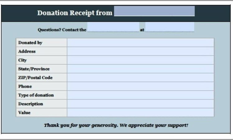 Trust Donation Receipt Format Pdf