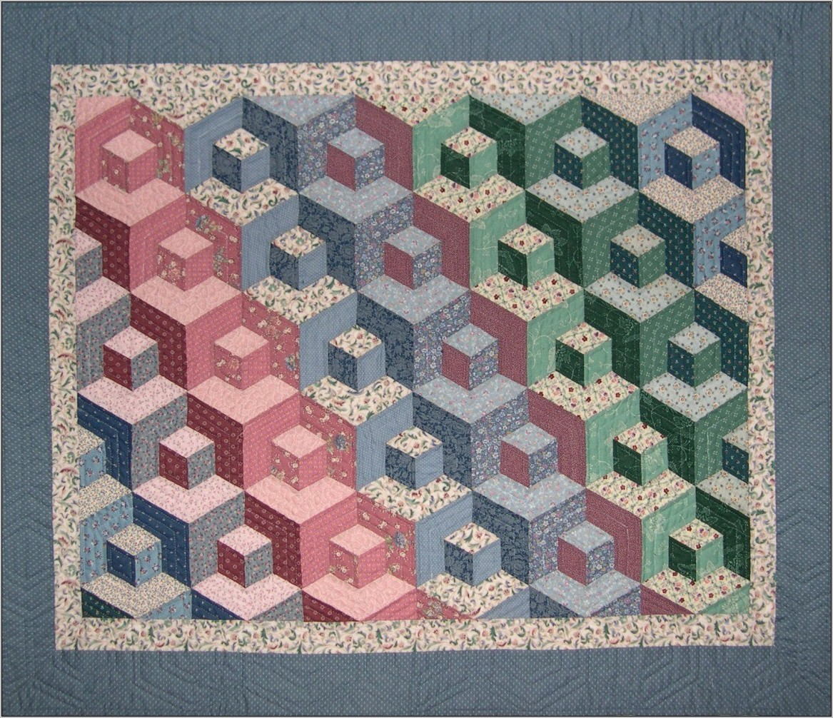 Tumbling Blocks Quilt Patterns
