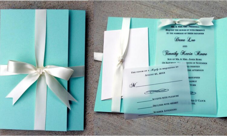 Turquoise Wedding Invitations Kits