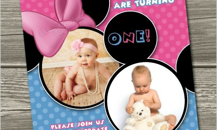 Twin Boy Birthday Invitations