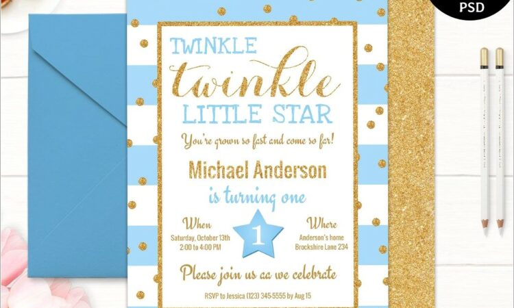 Twinkle Twinkle Little Star Invitation Template