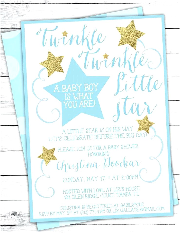 Twinkle Twinkle Little Star Invitations Free Download