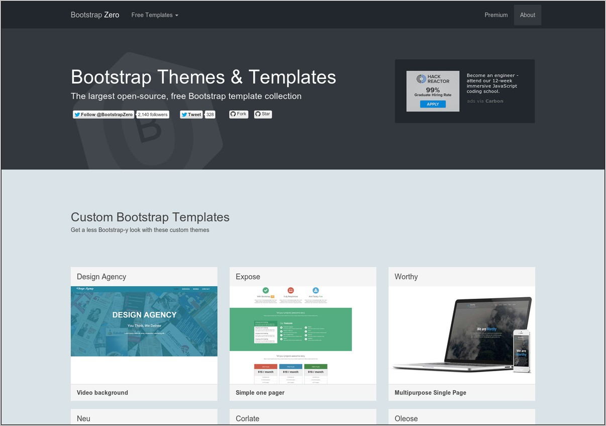 Twitter Bootstrap Templates Free