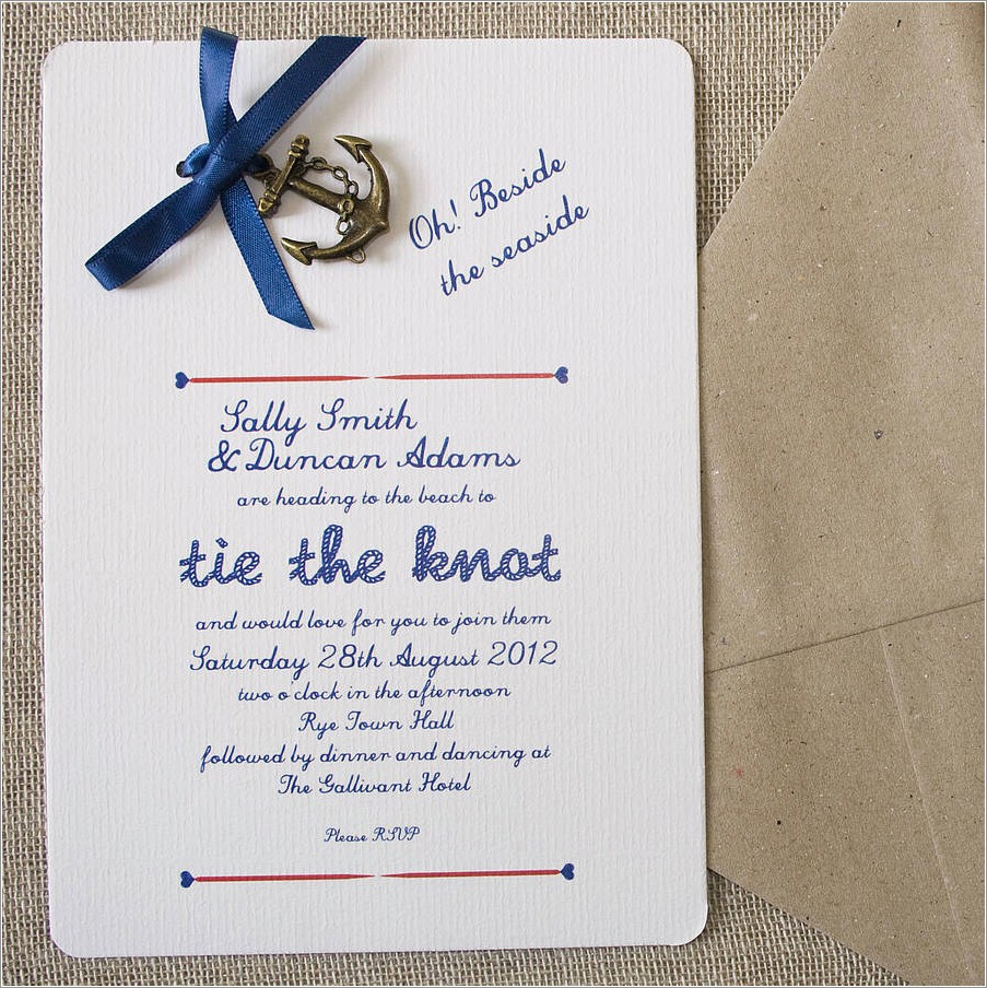 Tying The Knot Wedding Invitation Wording