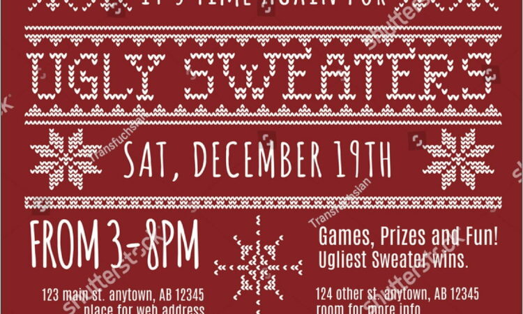 Ugly Christmas Sweater Invitation Template Free