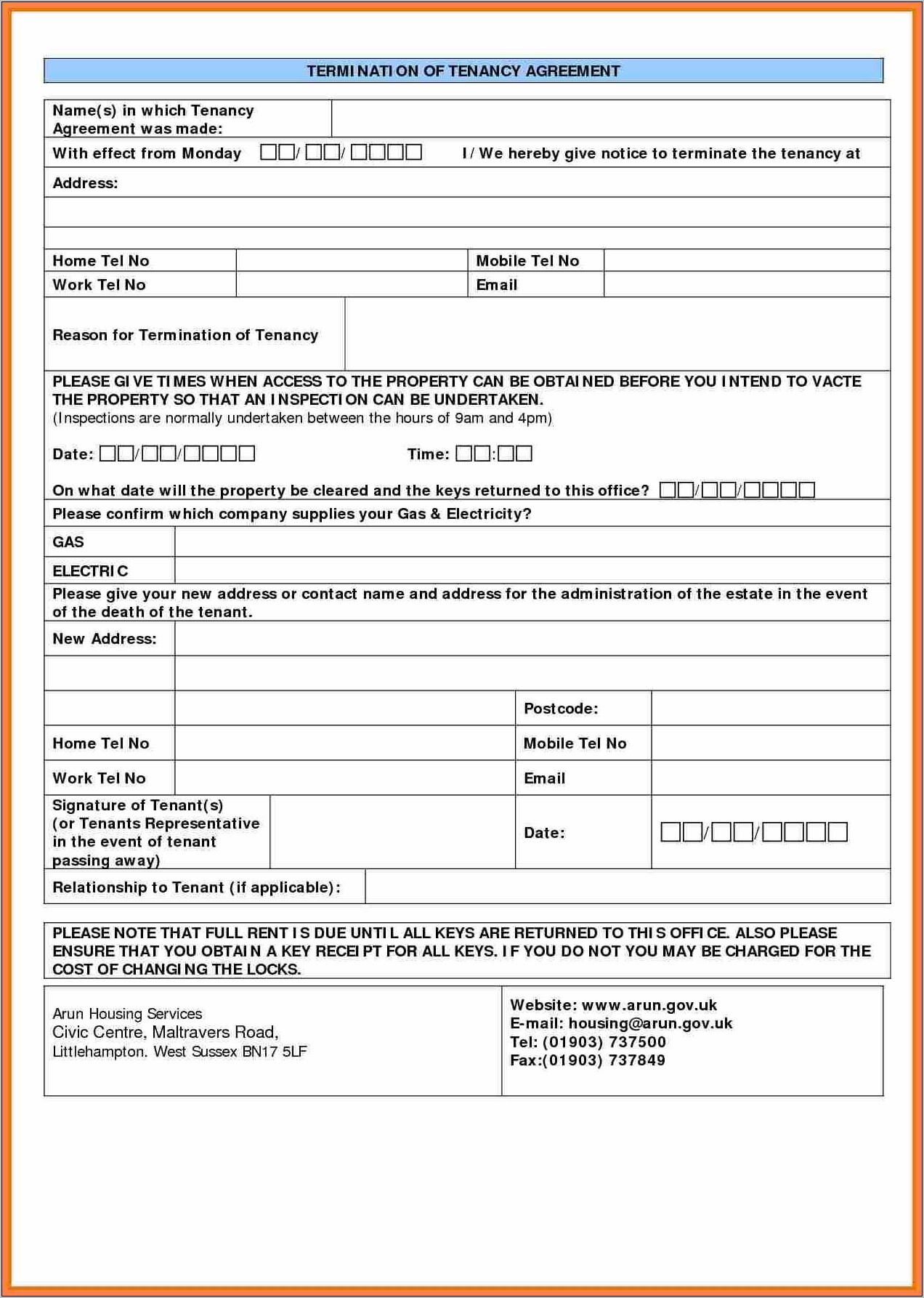 Uk Lease Agreement Template