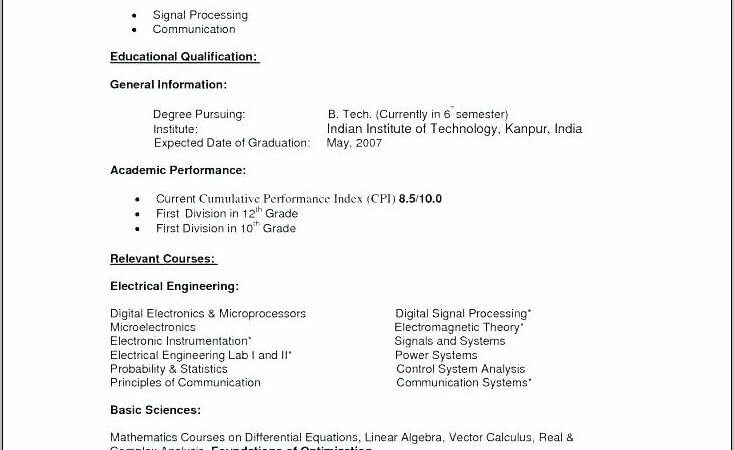 Undergraduate Student Cv Template Word