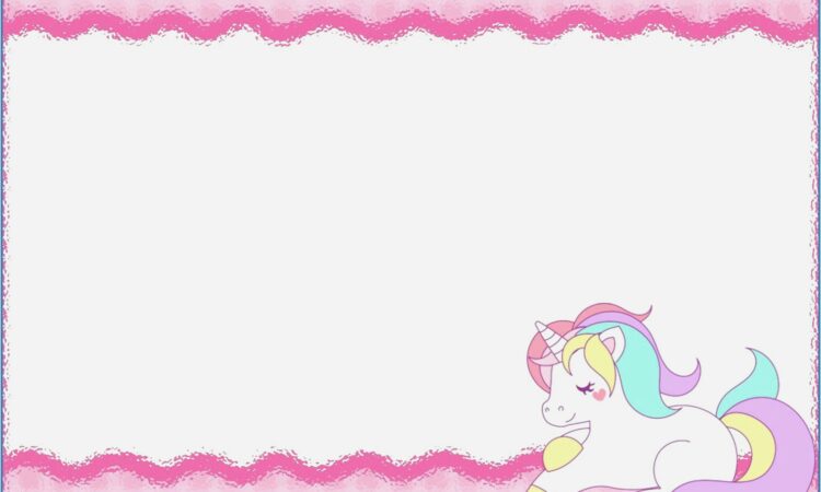 Unicorn Background Design For Invitation