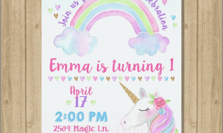 Unicorn Invitation Background Hd