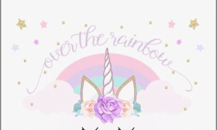 Unicorn Invitation Background With Picture