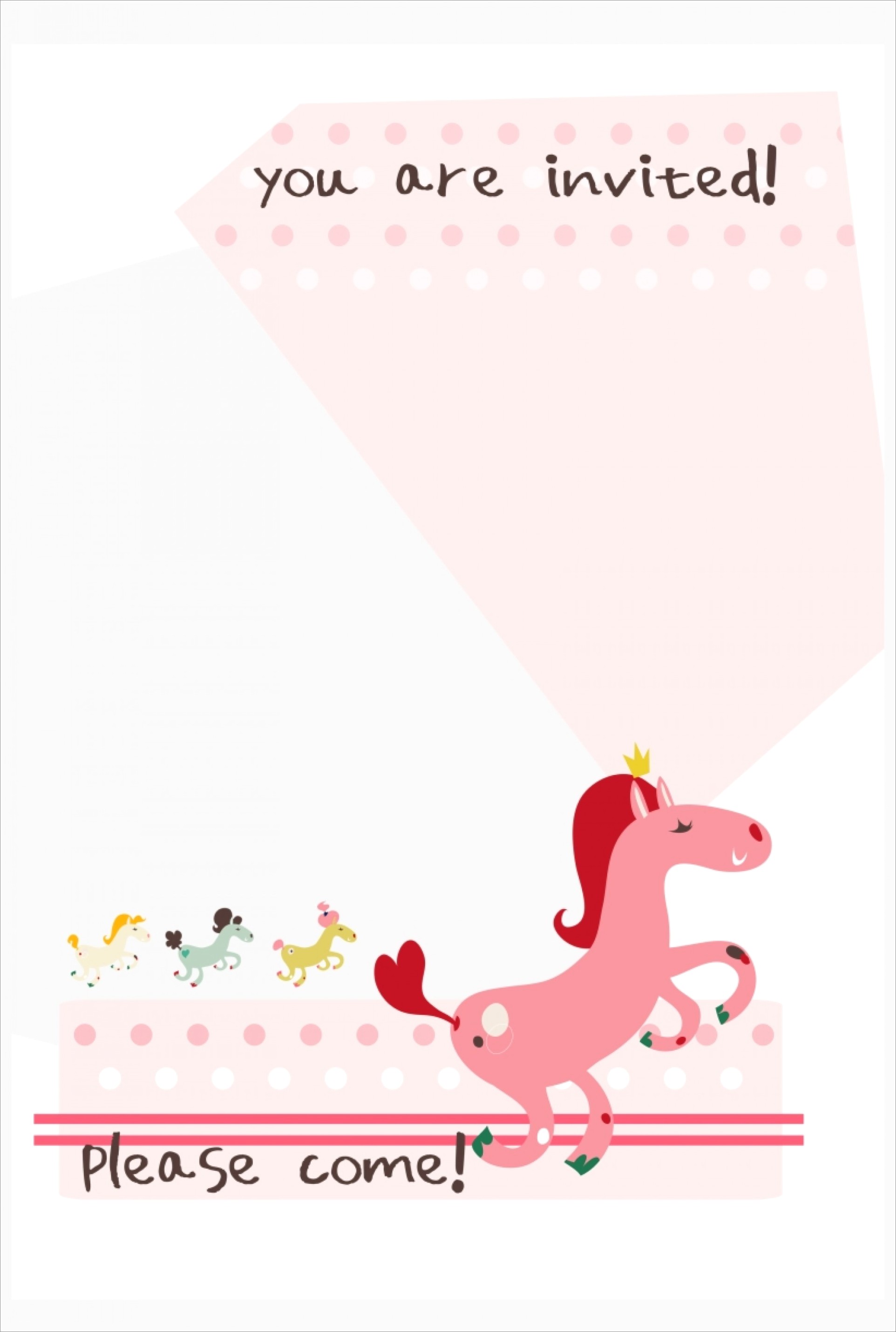 Unicorn Invitation Template With Picture