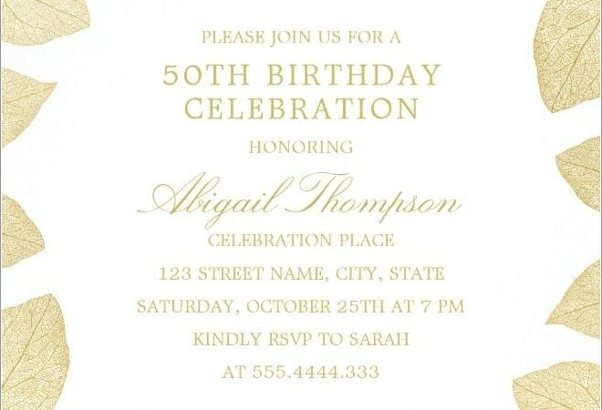 Unique 50th Birthday Invitations