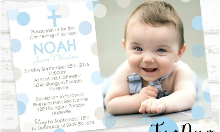 Unique Baptism Invitations Boy