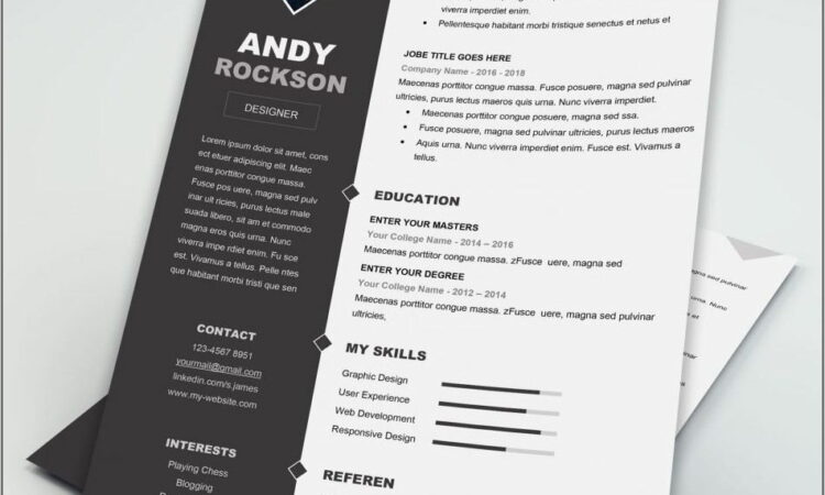 Unique Resume Templates Word