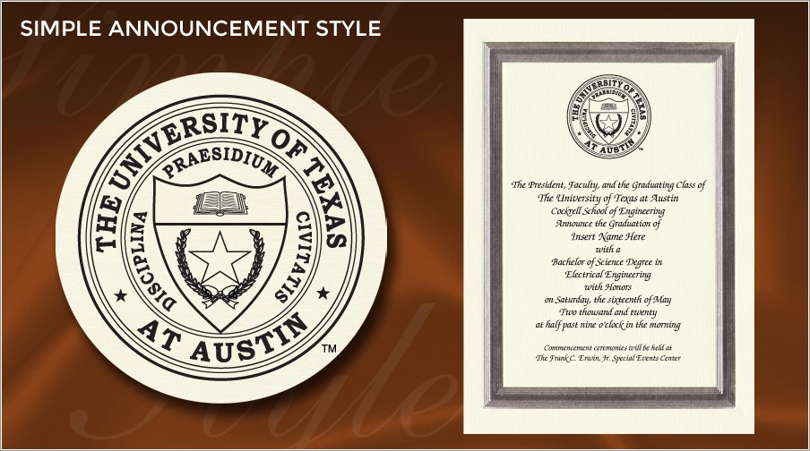 University Of Tennessee Graduation Invitations
