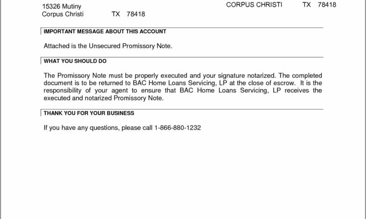 Unsecured Promissory Note Example