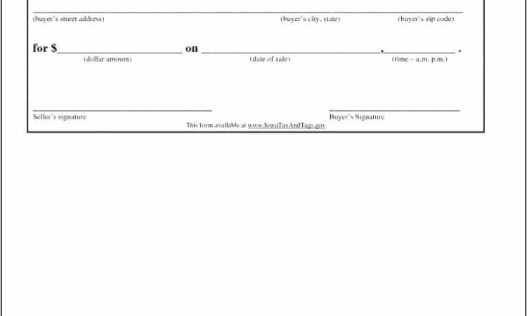 Used Car Bill Of Sale Template Uk