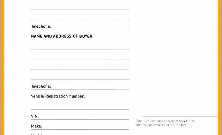 Used Car Sales Receipt Template