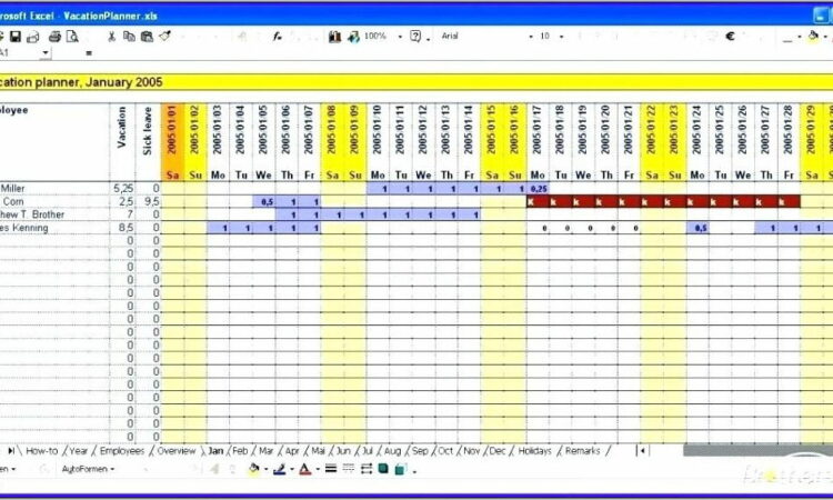 Vacation Calendar Template 2018