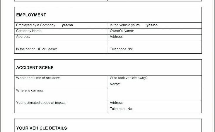 Vehicle Accident Incident Report Template