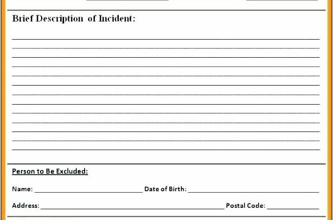 Vehicle Accident Report Template Microsoft Word