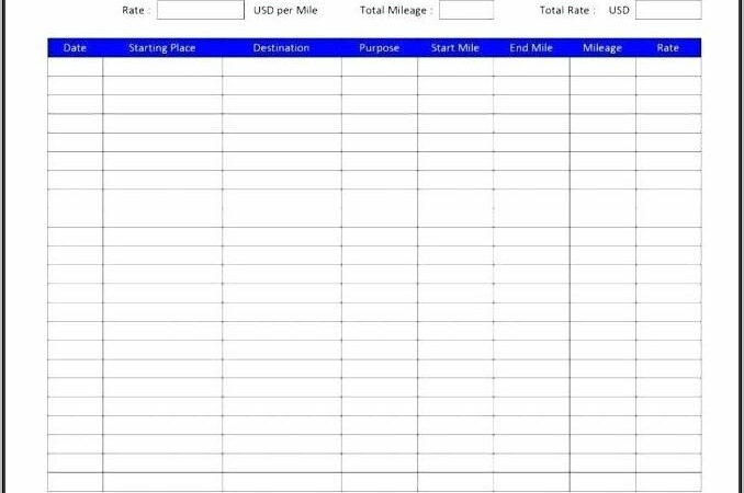 Vehicle Expense Log Template