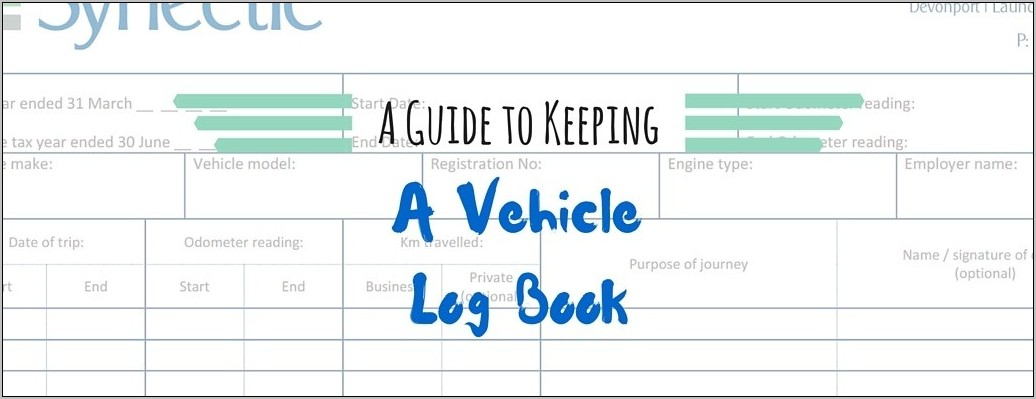 Vehicle Log Book Template