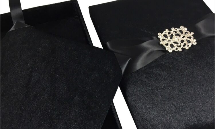 Velvet Wedding Invitation Box