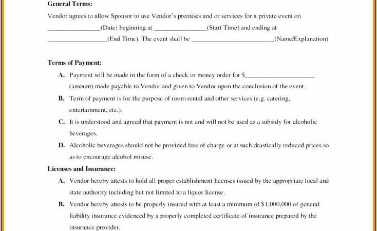 Vendor Contract Template For An Event