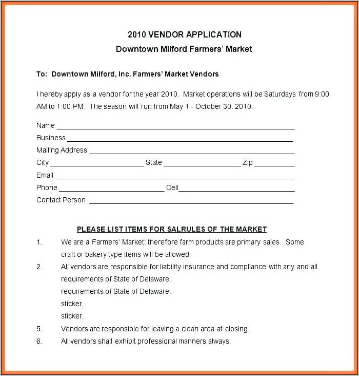 Vendor Registration Cover Letter Sample