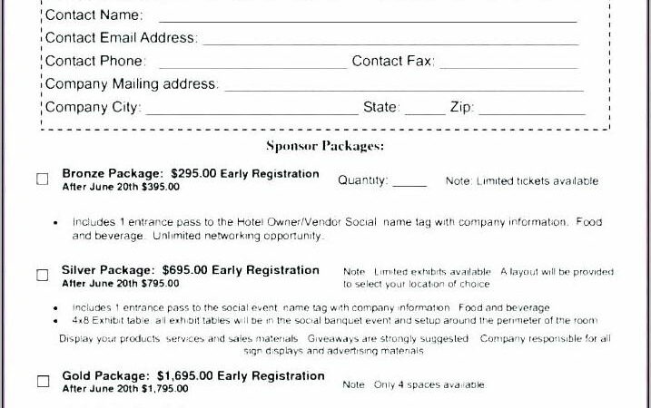 Vendor Registration Form Template Word