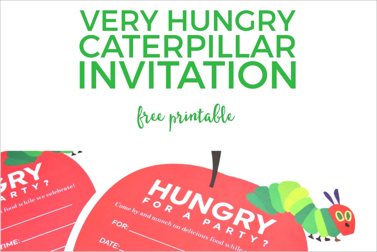 Very Hungry Caterpillar Invitation Template