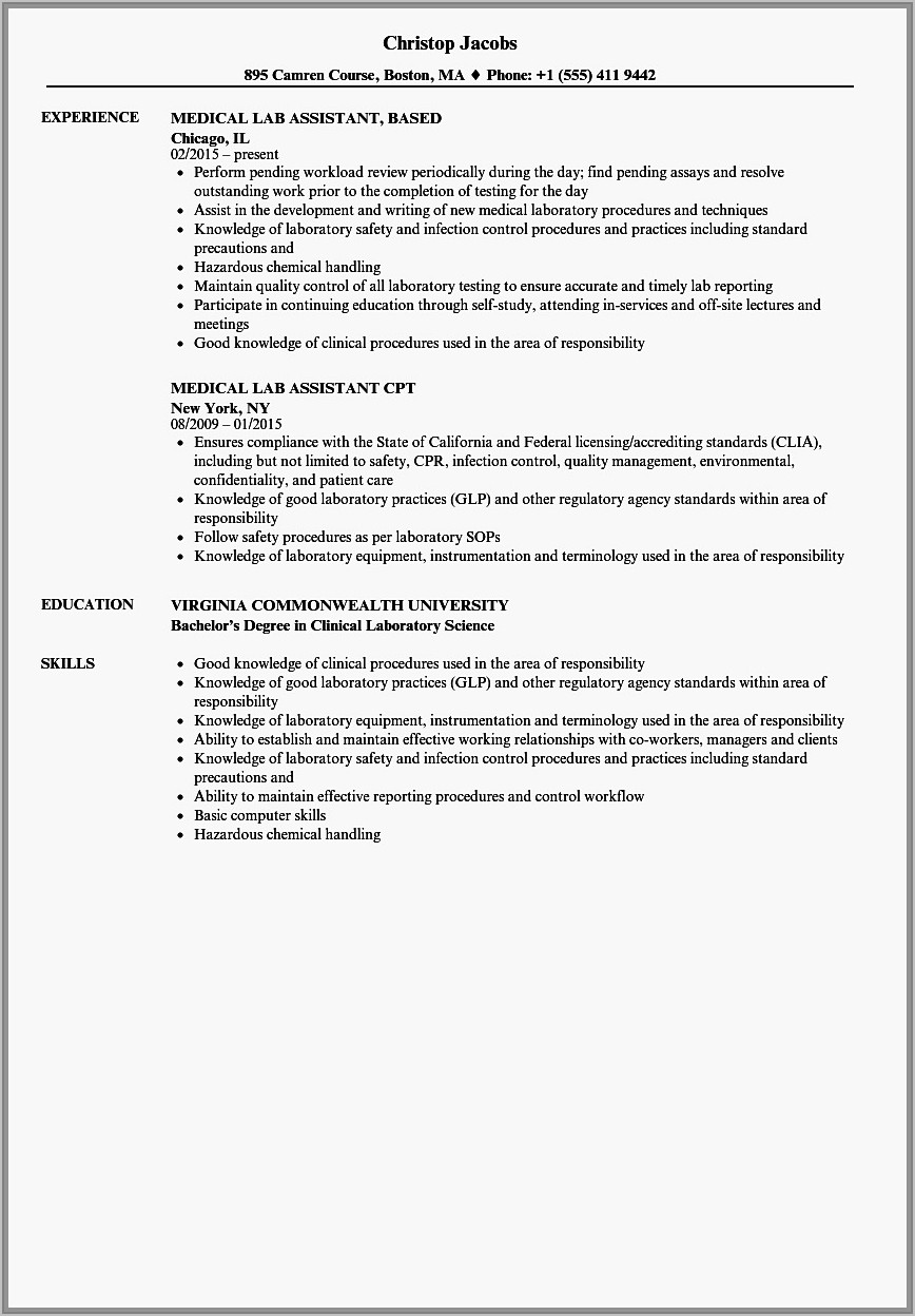 Veterinary Assistant Resume Samples
