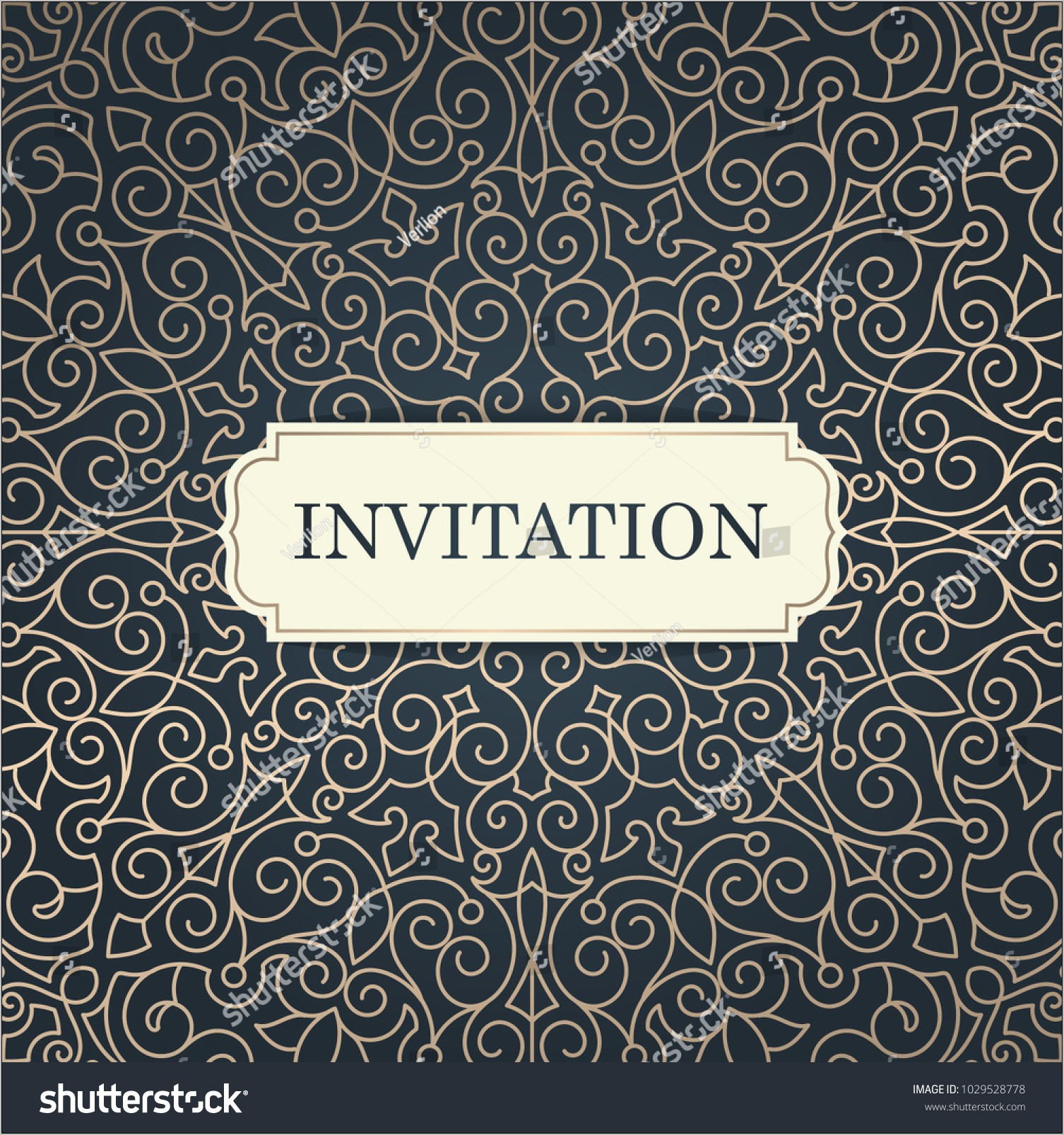 Vintage Invitation Template Free Vector