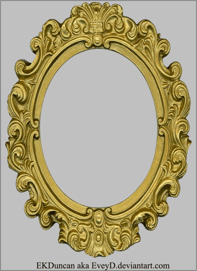 Vintage Oval Picture Frame Template