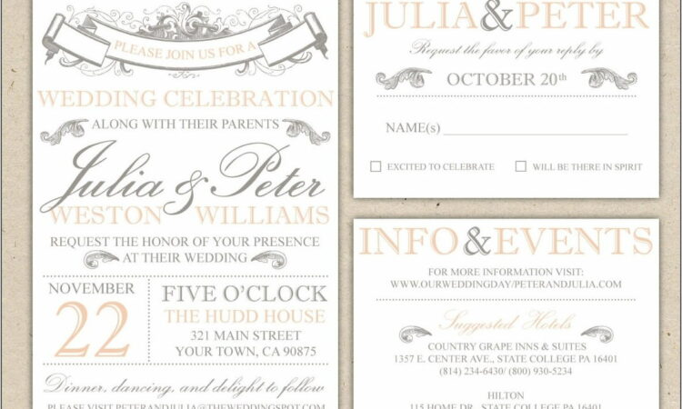 Vintage Wedding Invitation Templates Free Download