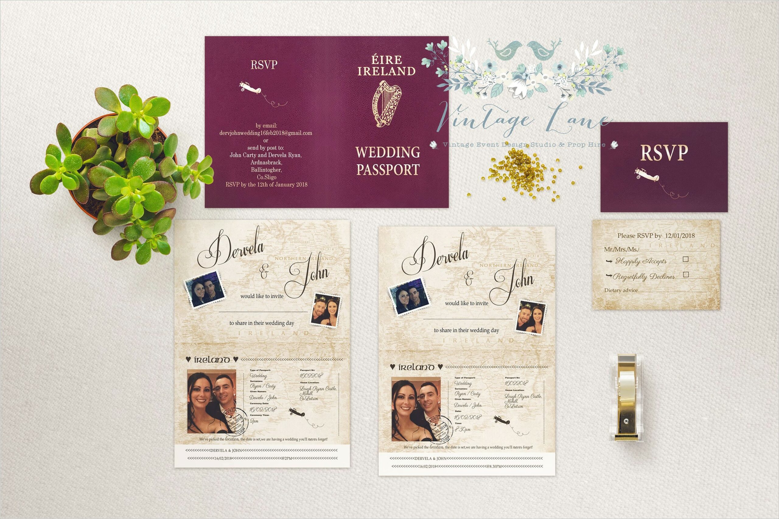Vintage Wedding Invitations Ireland