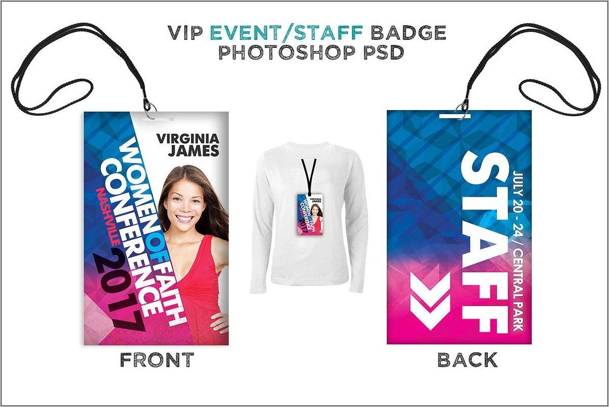 Vip Event Badge Template