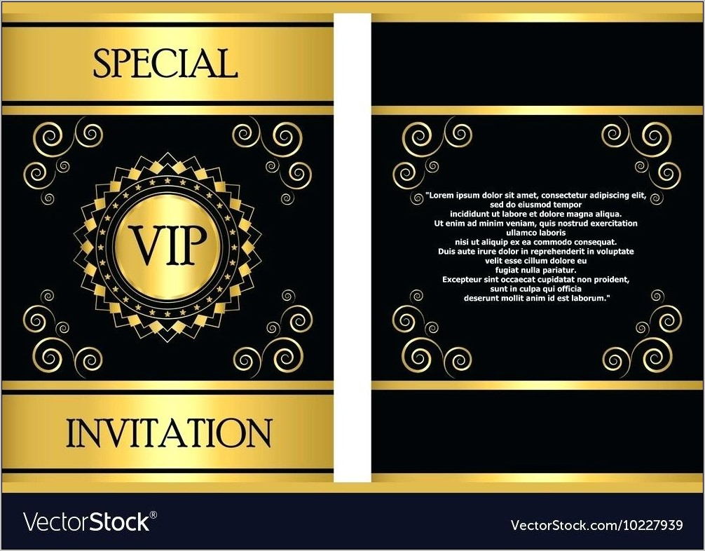 Vip Event Invitation Template