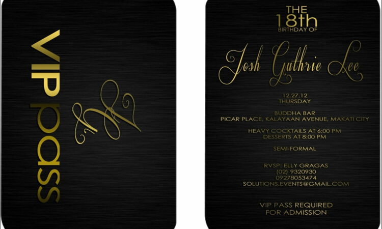 Vip Pass Invitation Template