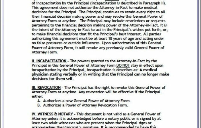 Virginia General Power Of Attorney Form Pdf