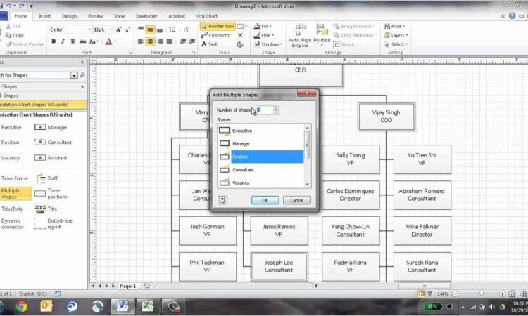 Visio 2016 Org Chart Template Without Pictures