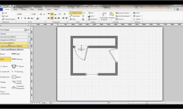 Visio Kitchen Template Metric