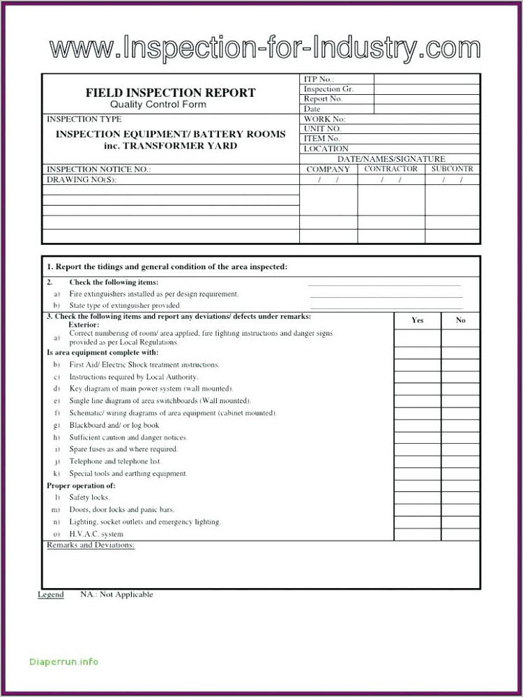 Visual Welding Inspection Report Template