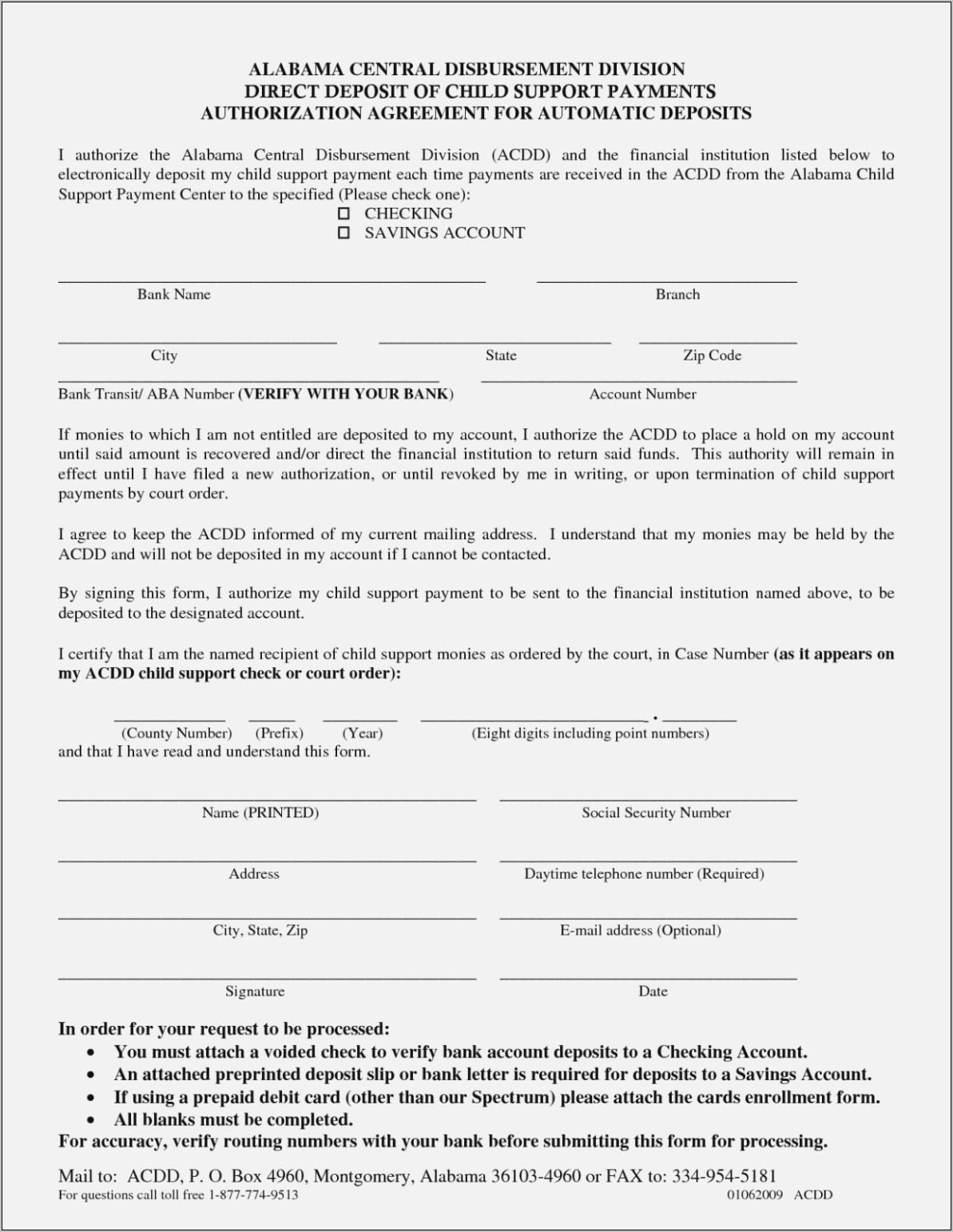 Voluntary Child Support Agreement Form Georgia
