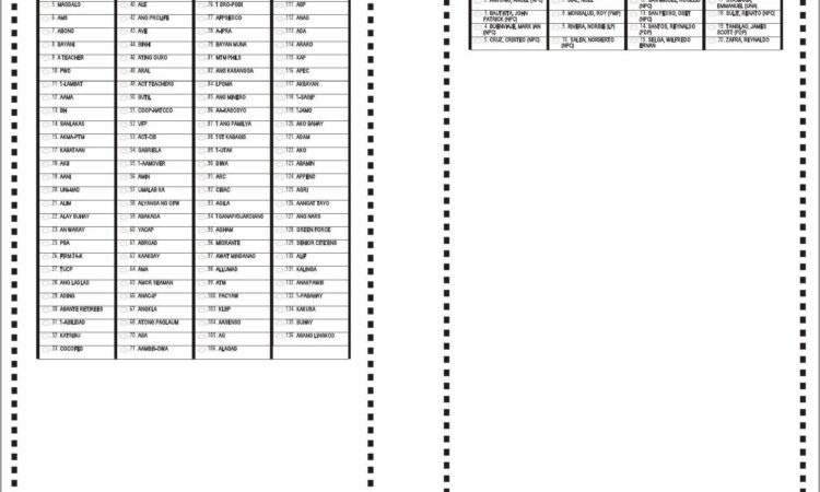 Voting Ballot Template 2014